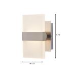 Home Decorators CollectionAlberson 5 in. Brushed Nickel 2-Light LED Sconce (28616-HBUR)