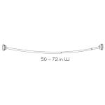 Zenna Home NeverRust 50 in. to 72 in. Aluminum Dual Mount Curved Shower Curtain Rod in Brushed Nickel