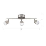 Hampton Bay19 in. 3-Light Brushed Steel Integrated LED Track Lighting Kit (21129-002)