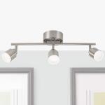 Hampton Bay19 in. 3-Light Brushed Steel Integrated LED Track Lighting Kit (21129-002)