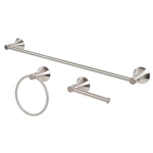 Glacier Bay Sadira 3-Piece Bath Hardware Set with Mounting Hardware in Brushed Nickel