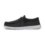 Hey Dude Unisex Wally Slub Canvas Slip-On Casual Dark Grey Size 10