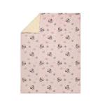 Cudlie Disney Baby Minnie Mouse Fuzzy Double Sided Mink and Sherpa Infant Blanket Light Pink