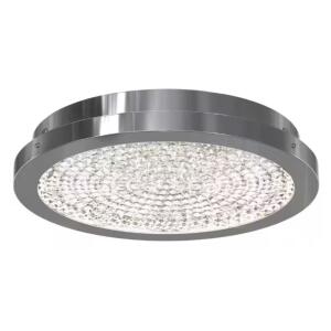 Artika Glam 13.5 in. 1-Light Modern Chrome Integrated LED Flush Mount Ceiling Light Fixture for Kitchen or Bedroom