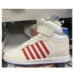 K-Swiss Classic Vn Mid Strap Sneaker Big Kids Beige Red White High TopSize 4.5