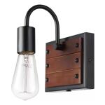 Williams 1-Light Matte Black Plug-In or Hardwire Wall Sconce with 6 ft. Cord By Globe Electric