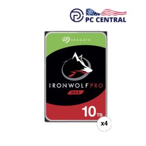 Seagate 10TB IronWolf Pro 7200 rpm SATA III 3.5" Internal NAS HDD (CMR, Retail, 4-Pack) 