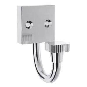 Liberty Hardware Simple Square 2.88 in. Polished Chrome Single Prong Hook