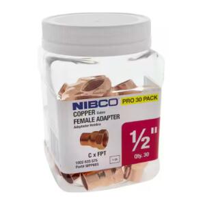 Nibco 1/2" Copper Female Adapter ( 30Pk Jar)