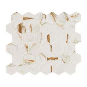 MSI Calacatta Gold Hexagon 12 in. x 13 in. Matte Porcelain Mosaic Tile (0.99 .sq. ft. / Each) (CALGLD-2HEXM)