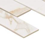 MSICalacatta Gold Subway 12 in. x 12 in. Matte Porcelain Mosaic Floor and Wall Tile (0.93 sq. ft./Each) (PT-CALGLD-2X6M)