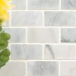 MSICarrara Classique Brick 12 in. x 12 in. Honed Marble Mesh-Mounted Mosaic Wall Tile (0.97 sq. ft./Each) (CAR-1X2H-5)