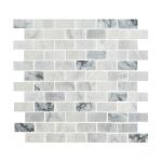 MSICarrara Classique Brick 12 in. x 12 in. Honed Marble Mesh-Mounted Mosaic Wall Tile (0.97 sq. ft./Each) (CAR-1X2H-5)