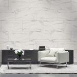 MSICarrara Noire 16 in. x 32 in. Polished Porcelain Stone Look Floor and Wall Tile (14.20 sq. ft./Case) (NHDCARNOI1632C)