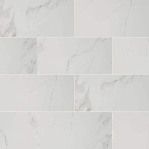 MSICarrara White 12 in. x 24 in. Matte Porcelain Marble Look Floor and Wall Tile (16 sq. ft./Case) (NHDCARWHI1224)