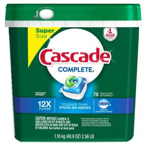 Cascade Complete ActionPacs with Dawn, Fresh Scent Dishwasher Detergent (78-Count) (003700097722)