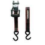 Husky16 ft. x 1.25 in. Ratchet Tie-Down Straps with S-Hook (2-Pack) (FH0935E)