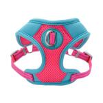 Coastal Pro Mesh Harness Fuscia w Teal Girth S 19"-23"