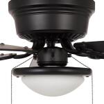 Hugger 52 in. LED Indoor Black Ceiling Fan with Light Kit (AL383LED-BK)