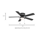 Hugger 52 in. LED Indoor Black Ceiling Fan with Light Kit (AL383LED-BK)