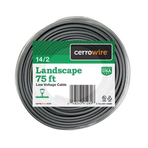 Cerrowire 75 ft. 14/2 Stranded Low-Voltage Landscape Lighting Wire - Black