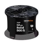 Cerrowire Gauge Black Solid Copper THHN Wire 500 ft. 13