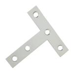 Everbilt 3 in. x 3 in. T-Plate Zinc-Plated (2-Pack)