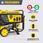 Champion Power Equipment 7850/6250 Watt Dual Fuel Portable Generator with CO Shield Recoil Start, Gasoline & Propane Powered