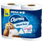 Charmin Ultra-Soft Smooth Tear Toilet Paper, 4 Mega Rolls (224 Sheets Each) (003077208806)