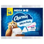 Charmin Ultra-Soft Smooth Tear Toilet Paper, 4 Mega Rolls (224 Sheets Each) (003077208806)