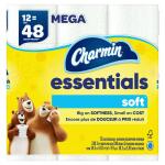 Charmin Essentials Soft Toilet Paper (12 Mega Rolls) (003077203154)