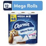 Charmin Ultra Soft Toilet Paper Mega 12 Rolls, 224 Sheets per Roll