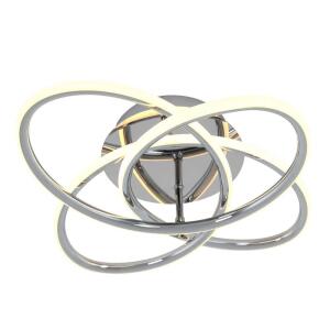 Artika Swirl Butterfly 16 in. 1-Light Modern LED Flush Mount Ceiling Light Fixture with Chrome Finish for Kitchen or Bedroom (FM-SB-HD2CR)