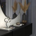 Artika 11 in. Swirl Butterfly Modern Chrome Table Lamp with Integrated LED, Dimmable, for Living Room