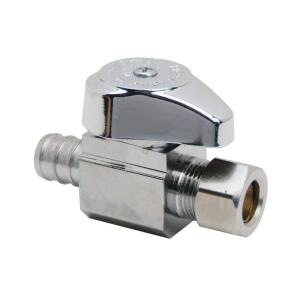 BrassCraft1/2 in. Crimp PEX Barb Inlet x 3/8 in. Compression Outlet Straight Valve (G2BRPX14X C1)