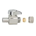 BrassCraft1/2 in. Crimp PEX Barb Inlet x 3/8 in. Compression Outlet Straight Valve (G2BRPX14X C1)