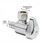 BrassCraft1/2 in. Crimp PEX Barb Inlet x 3/8 in. Compression Outlet Angle Valve (G2BRPX19X C1)