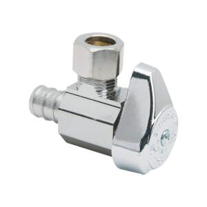 BrassCraft1/2 in. Crimp PEX Barb Inlet x 3/8 in. Compression Outlet Angle Valve (G2BRPX19X C1)