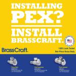 BrassCraft1/2 in. Crimp PEX Barb Inlet x 3/8 in. Compression Outlet Angle Valve (G2BRPX19X C1)