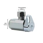 BrassCraft1/2 in. FIP Inlet x 3/8 in. Compression Outlet 1/4-Turn Angle Valve (G2R17X C1)