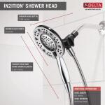 Delta In2ition Two-in-One 4-Spray 6 inch Dual Wall Mount Fixed and Handheld Shower Head, Chrome