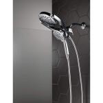 Delta HydroRain Two-in-One 4-Spray Patterns 6 Inch Wall Mount Dual Shower Heads with MagnaTite 