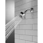 Delta 3-Spray Patterns 1.75 GPM 3.63 inch Wall Mount Fixed Shower Head, Chrome