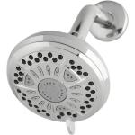 Delta 6-Spray Patterns 1.75 GPM 4.38 in. Wall Mount Fixed Shower Head in Chrome (75641)