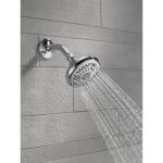 Delta 6-Spray Patterns 1.75 GPM 4.38 in. Wall Mount Fixed Shower Head in Chrome (75641)