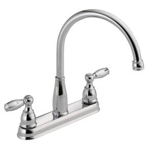 Delta Foundations Chrome 2-Handle Standard Kitchen Faucet (21987LF)