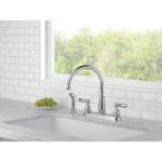 Delta Foundations 2-Handle Kitchen Faucet with Side Sprayer in Chrome – Standard Model(21988LF)