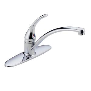 Delta Foundations Single-Handle Kitchen Faucet in Chrome – Standard Model (B1310LF)