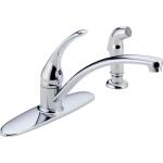 Delta Foundations Single-Handle Kitchen Faucet with Side Sprayer in Chrome – Standard Model (B4410LF)