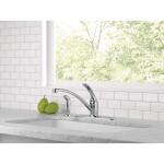 Delta Foundations Single-Handle Kitchen Faucet with Side Sprayer in Chrome – Standard Model (B4410LF)